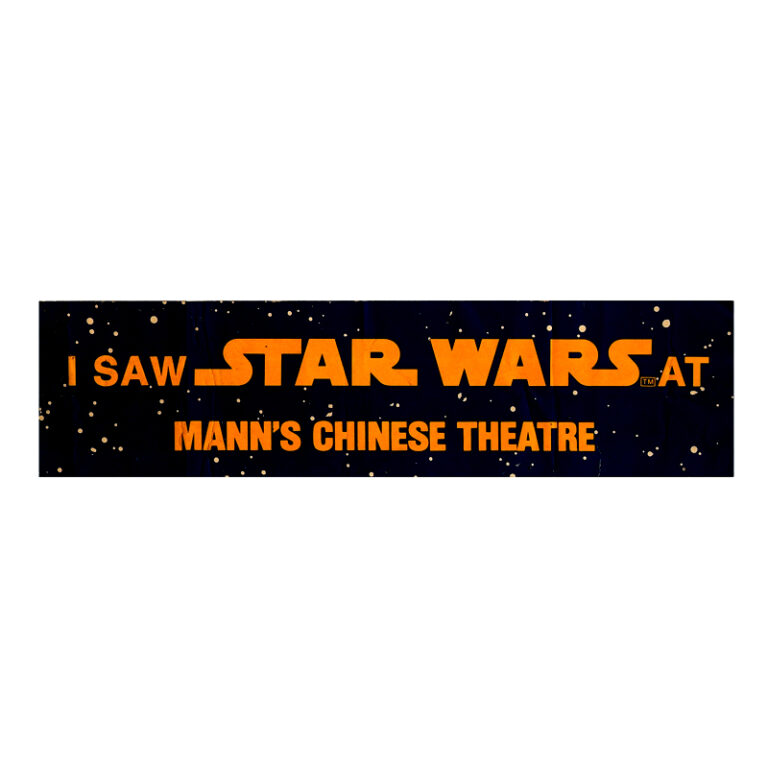 I saw Star Trooper Wars  at Manns Chinese Theater Bumper Sticker Vintage Peproduction