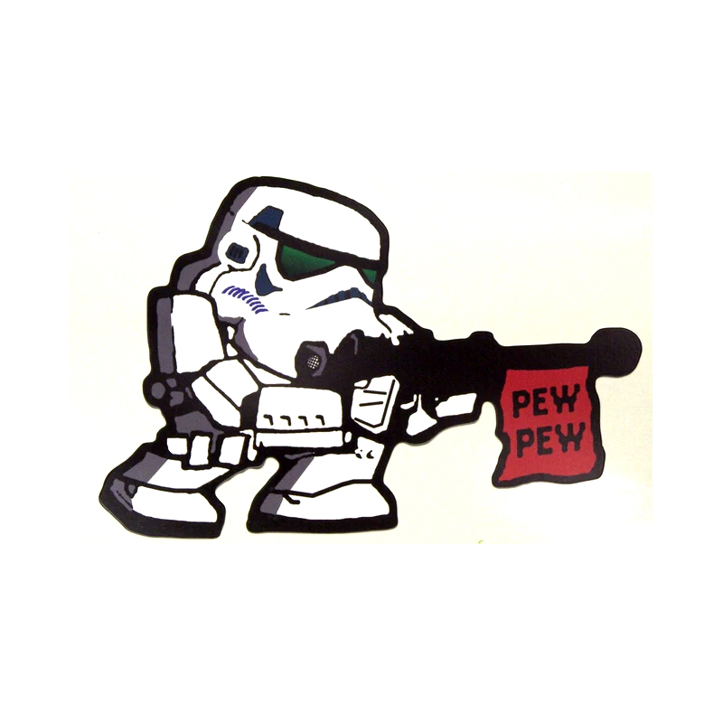 Star Trooper Wars Pew! Pew! Decal Stormtrooper PEW! PEW! Sticker