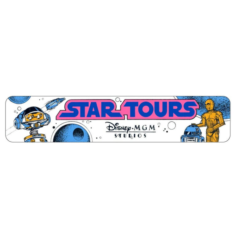 Star Tours Bumper Sticker Reproduction C3P0 R2D2 Captain RX-24 Rex M G M Studios Memorabilia