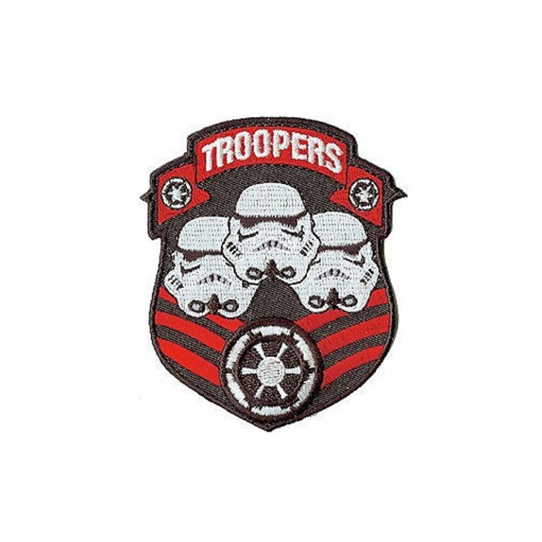 Star Trooper Wars Troopers Shield Black and Red Patch Stormtrooper