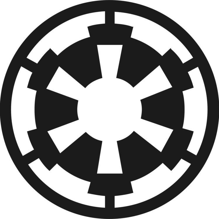 Imperial Cog Sticker Decal Star Trooper Wars Empire Size and Color Options