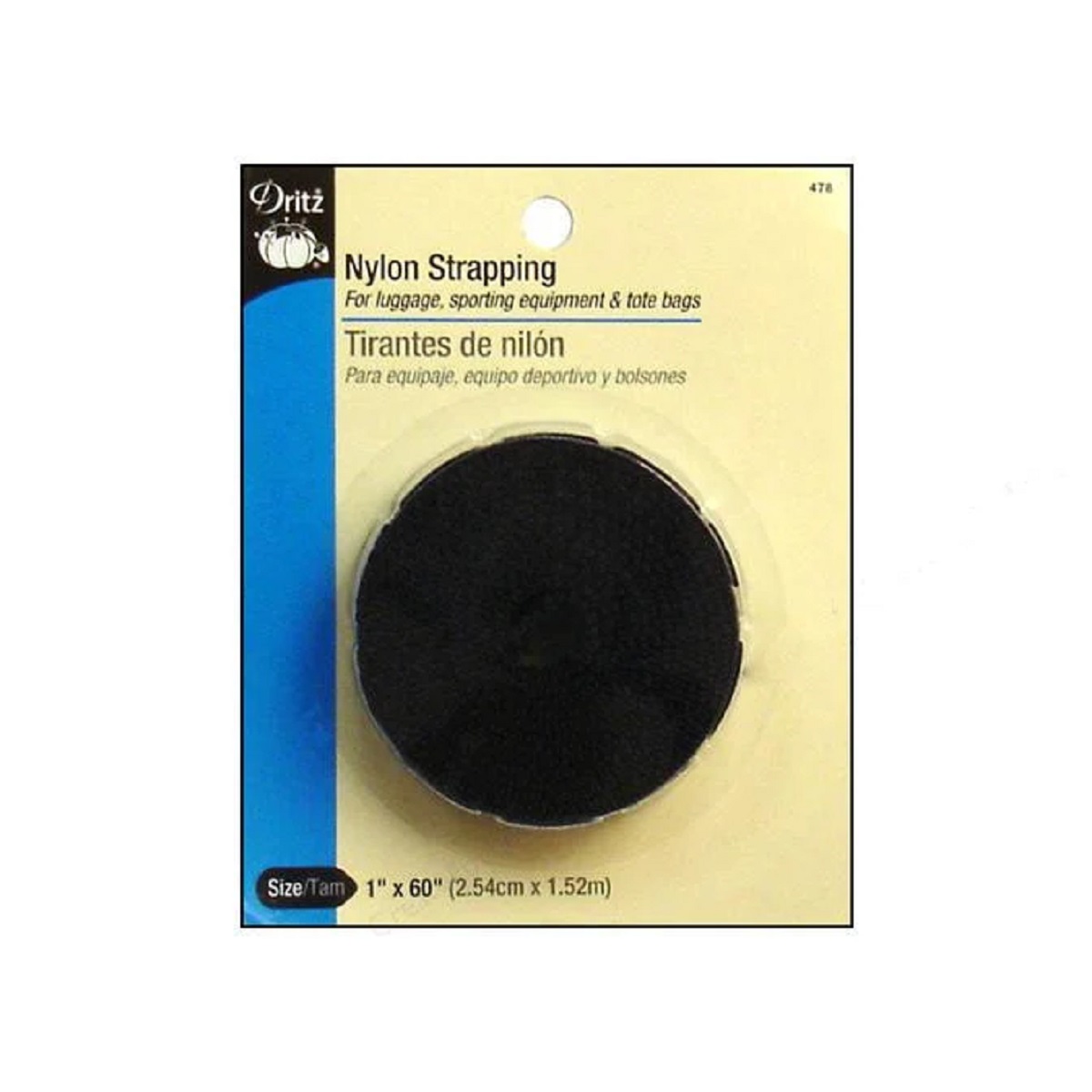 Nylon Strapping 1 x 60 in. Black Woven Flat Strip Cosplay Supply Costume
