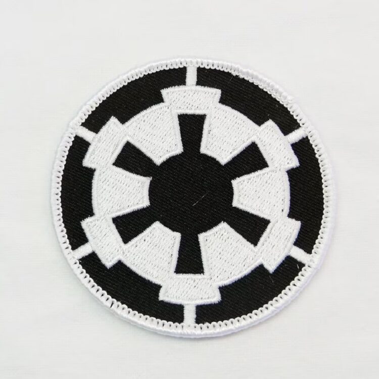 Star Trooper Wars  3 Inch Imperial Cog Round Patch Tie Pilot Shoulder Patch Helmet Bag Stormtrooper Cosplay Costuming Sci-Fi