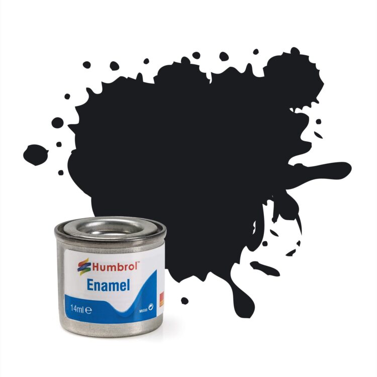Humbrol Paint Modelling Gloss Black Paint #21 Costuming Cosplay AA0237 28ml arts crafts supplies