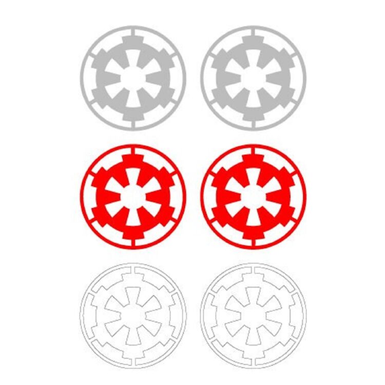 Tie Fighter or AT-AT Pilot Cogs Decals Star Trooper Wars  Empire Strikes Back Cosplay