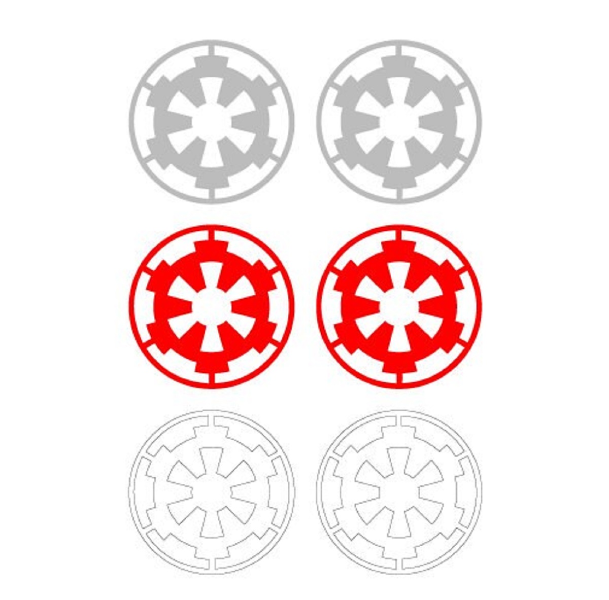 Tie Fighter or AT-AT Pilot Cogs Decals Star Trooper Wars Empire Strikes Back Cosplay