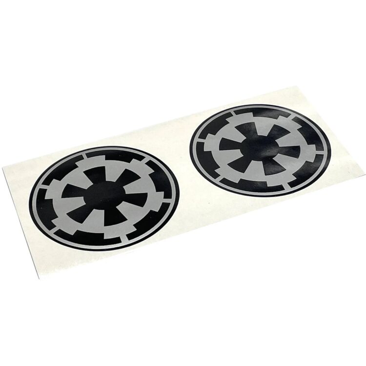 Star Trooper Wars Tie Fighter Pilot Helmet Accurate Imperial Cog Sticker Decal Costume Set Prop 501st