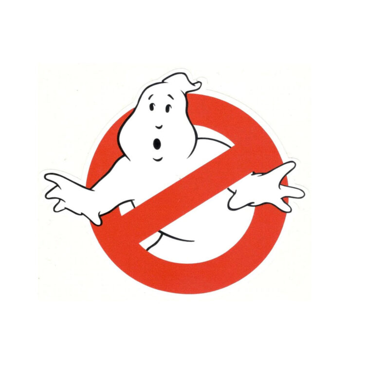 Ghostbusters Logo Ghost Decal Sticker Who Ya Gonna Call Spooky Aykroyd Murray