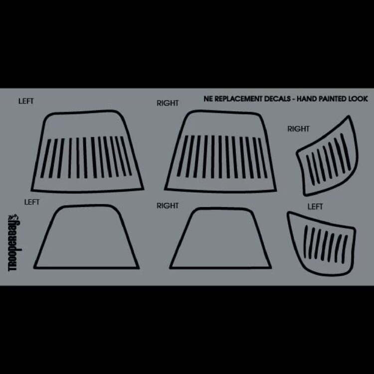 NE Replacement Stormtrooper Helmet Decal Set Star Trooper Wars  - Stunt, Sandtrooper or Empire Strikes Back Cosplay