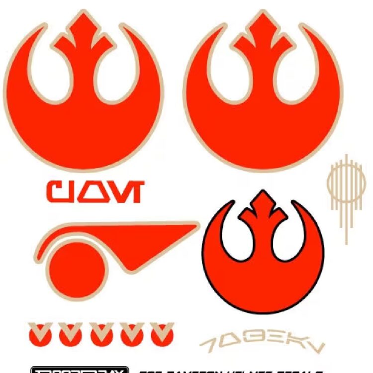 Poe Dameron Resistance X-Wing Pilot Helmet Decals Stickers D Star Trooper Wars Armor Cosplay Costuming Sci-Fi