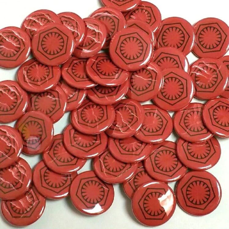 The Force Awakens First Order Pin Button Star Trooper Storm Wars Sci-Fi Flare
