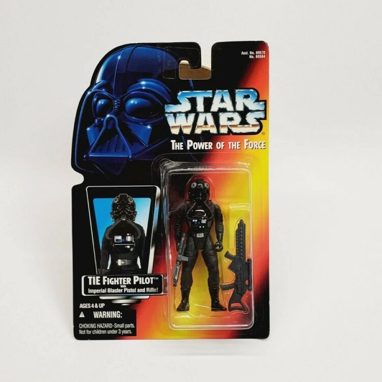 Kenner Star Trooper Wars Power Of The Force Tie Fighter Pilot Action Figure on Red Card