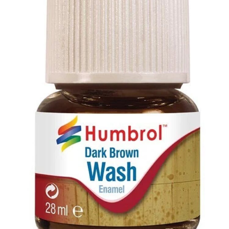 Humbrol Enamel Weathering Wash Dark Brown 28ml model making arts crafts supplies