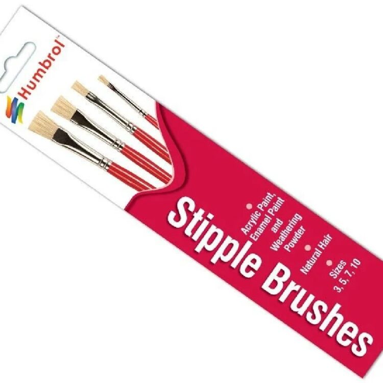 Humbrol Hornby Stipple Brush Pack 3,5,7 - AG4303 Model Making Crafts Cosplay Painting