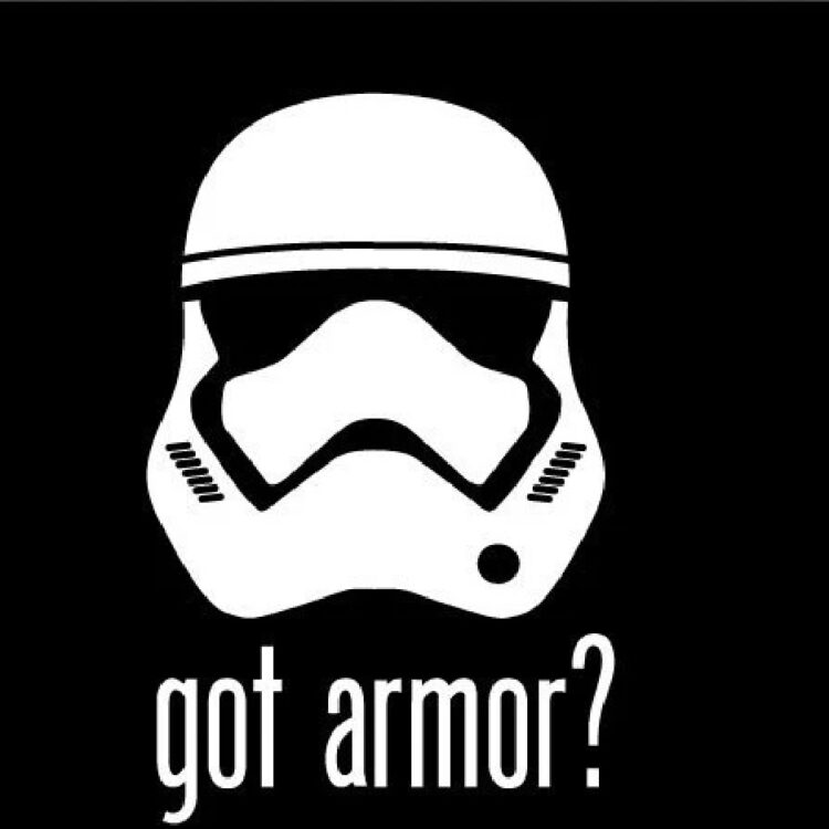 6 Inch Got TFA Armor? Decal Star Trooper Wars