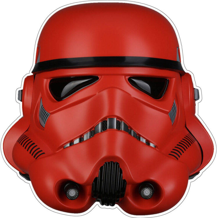 Star Trooper Wars  Crimson Stormtrooper Helmet Custom Vinyl Sticker Decal
