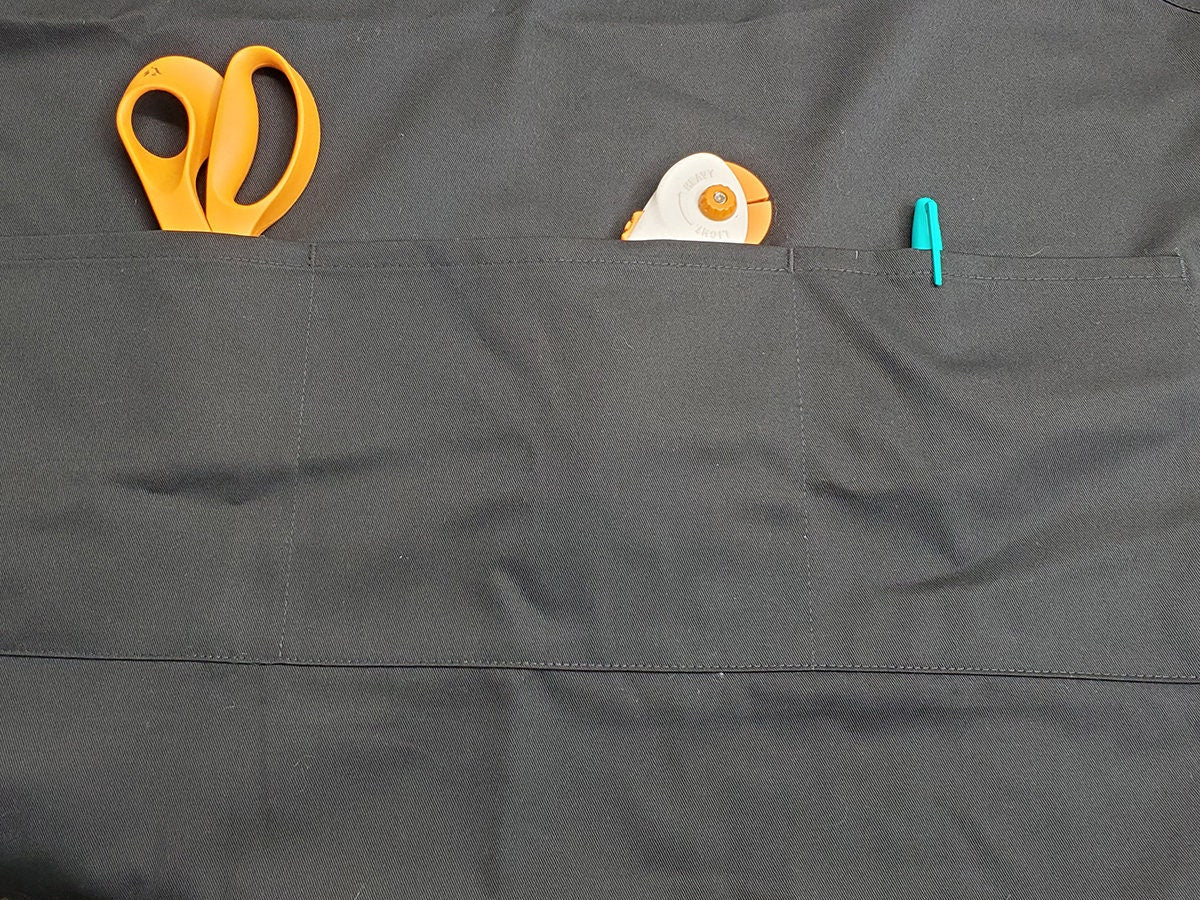 Extra Long Bib Apron with Stain Release for Prop Building - Personalized Custom Embroidery - Image 2