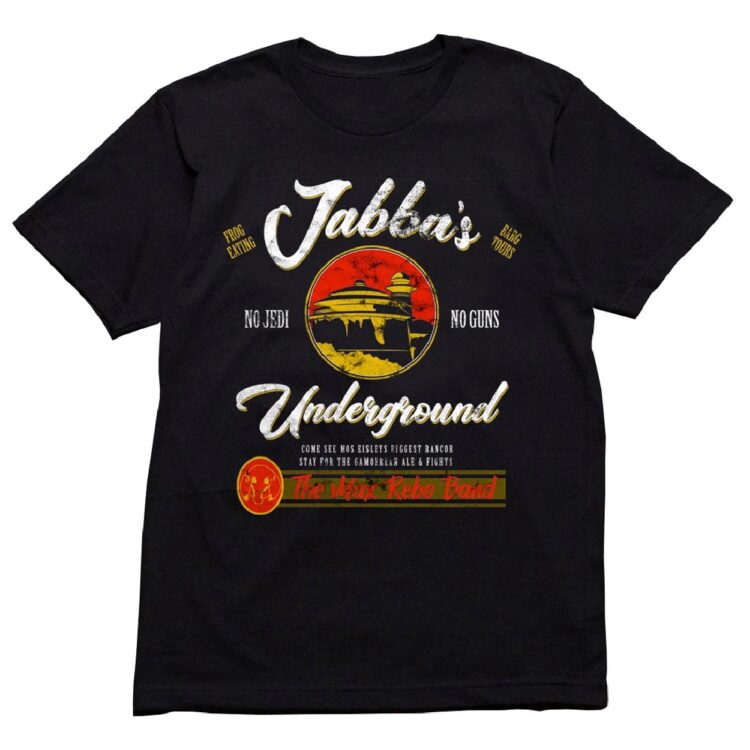 Star Trooper Wars  Jabba's Underground Max Rebo Mens's Adult Graphic Tee T-Shirt Black   ROTJ Scum and Villainy