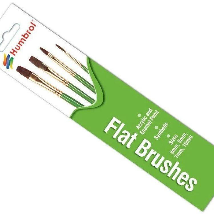 Humbrol Hornby Flat Paint Brush Pack Size 3/5/7/10 - AG4305 Model Making Crafts Cosplay Painting