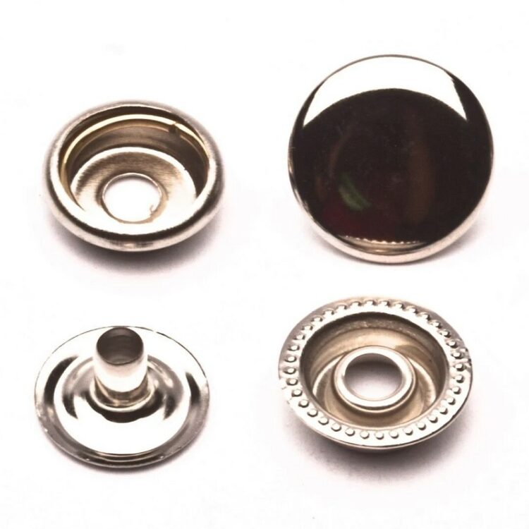 Ligne (Line) 24 Nickel Button Snap 10 Pack Cosplay Costume Leather Upholster Sewing Supplies Craft Education