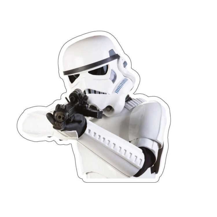 Peeker Star Trooper Wars  Stormtrooper Pointing Blaster Car Window Water Proof Decal Unique Hand Made