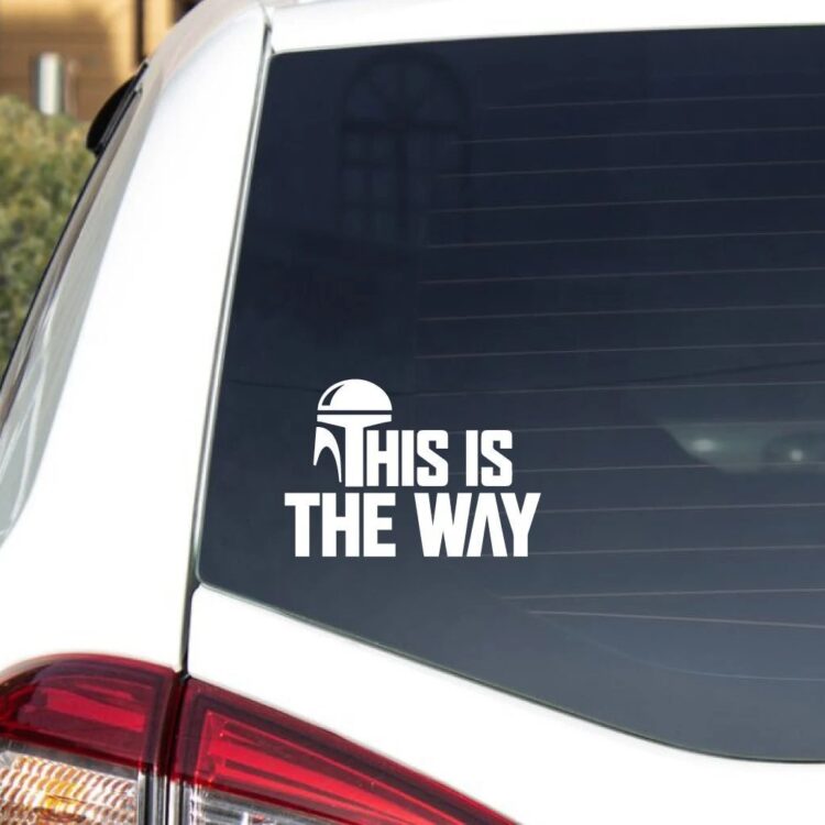 Star Trooper Wars  This Is The Way Plotted 4.5 inch Tall Window Water Proof Sticker Decal Unique Hand Made   Mandalorian