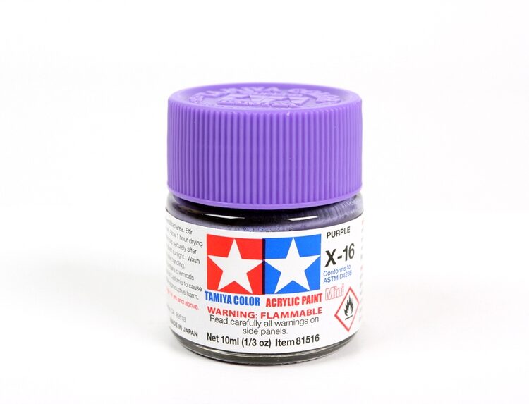 TAMIYA ACRYLIC MINI X-16 PURPLE 10Ml BOTTLE MODELING HOBBY CRAFT PAINT COSPLAY