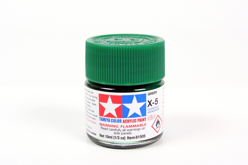 TAMIYA ACRYLIC MINI X-5 GREEN 10Ml BOTTLE MODELING HOBBY CRAFT PAINT COSPLAY