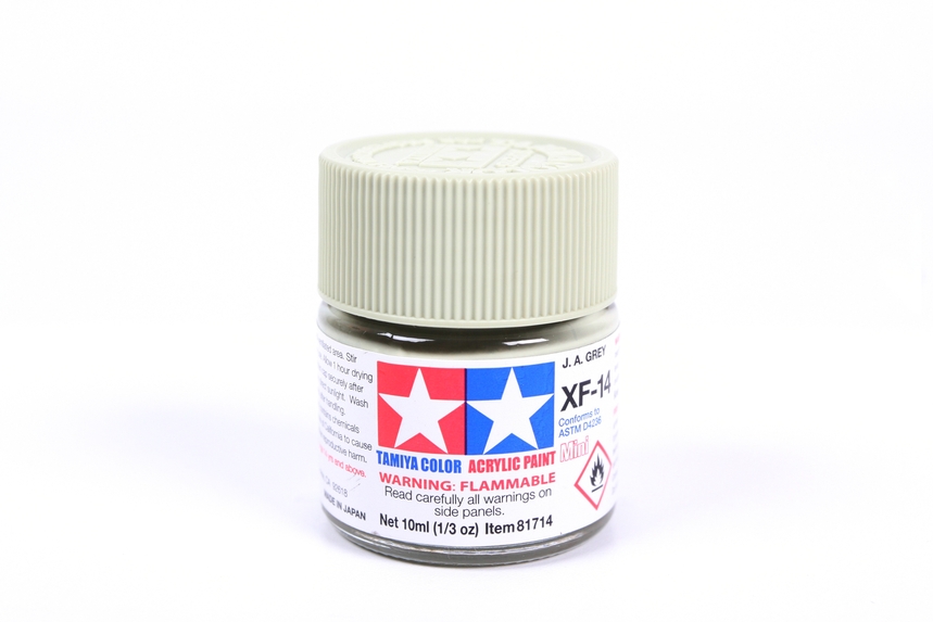 TAMIYA ACRYLIC MINI XF-14 J.A. GREY 10Ml BOTTLE MODELING HOBBY CRAFT PAINT COSPLAY