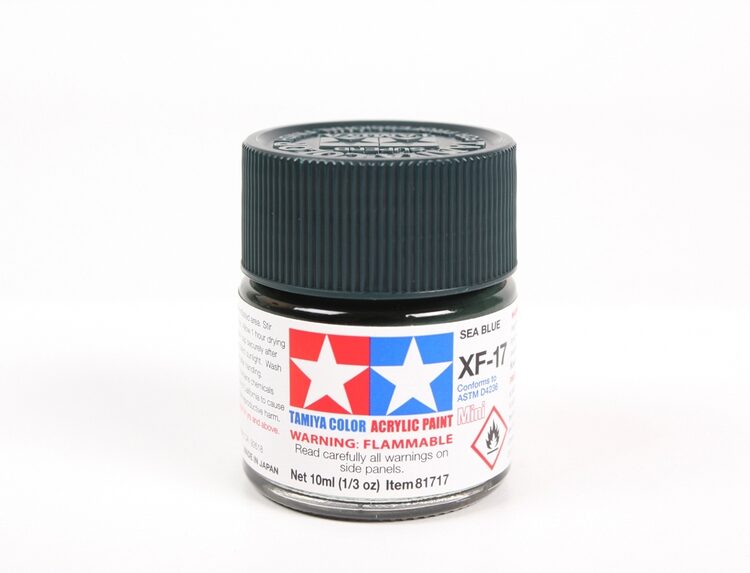 TAMIYA ACRYLIC MINI XF-17 SEA BLUE 10Ml BOTTLE MODELING HOBBY CRAFT PAINT COSPLAY
