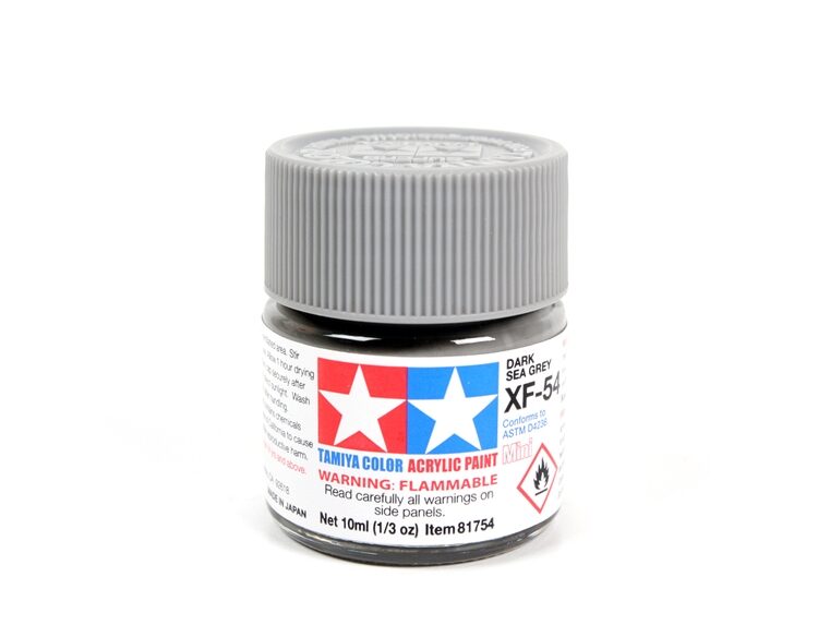 TAMIYA ACRYLIC MINI XF-54 DARK SEA GREY 10Ml BOTTLE MODELING HOBBY CRAFT PAINT COSPLAY