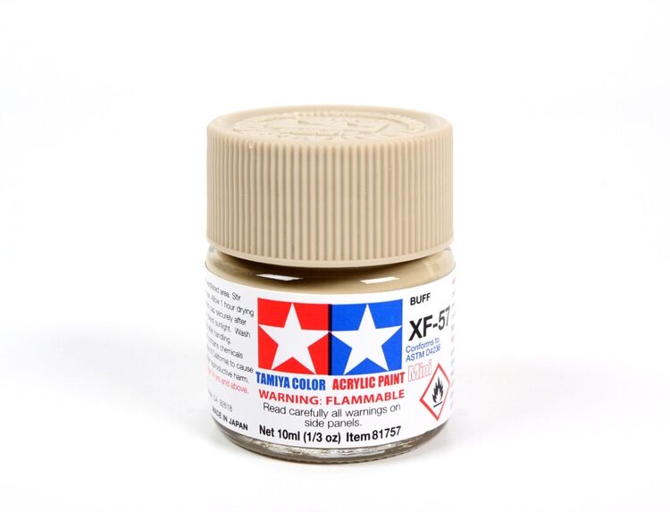 TAMIYA ACRYLIC MINI XF-57 BUFF 10Ml BOTTLE MODELING HOBBY CRAFT PAINT COSPLAY