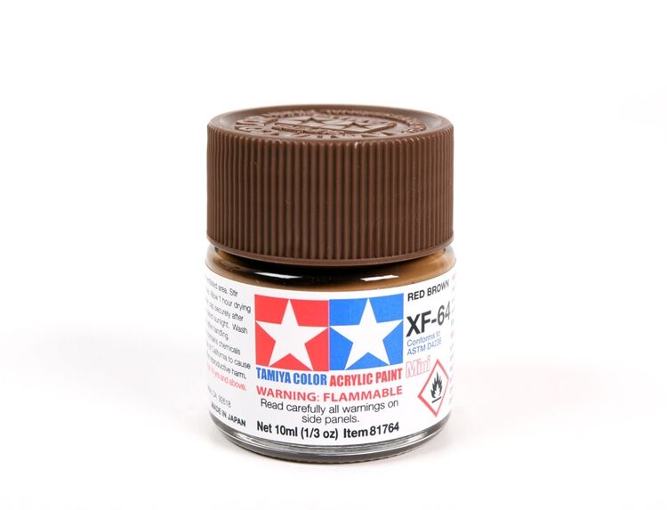 TAMIYA ACRYLIC MINI XF-64 RED BROWN 10Ml BOTTLE MODELING HOBBY CRAFT PAINT COSPLAY