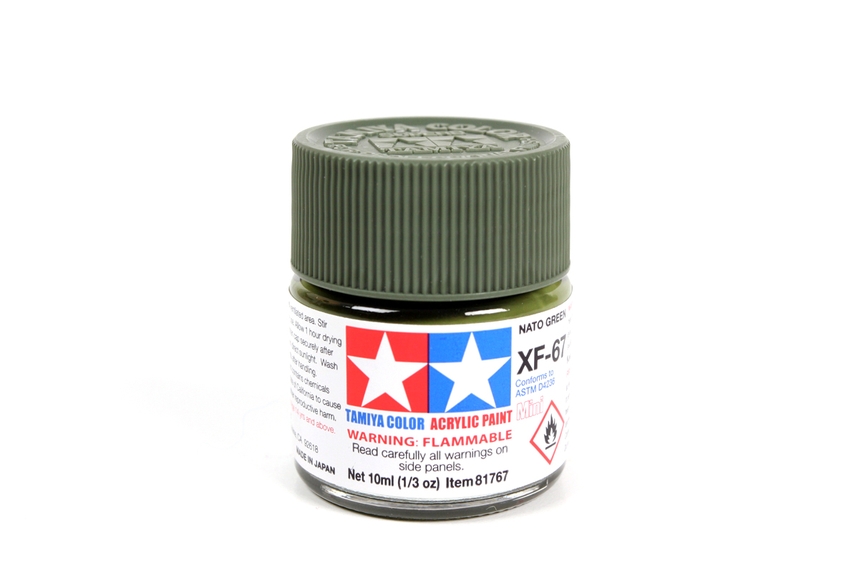 TAMIYA ACRYLIC MINI XF-67 NATO GREEN 10Ml BOTTLE MODELING HOBBY CRAFT PAINT COSPLAY