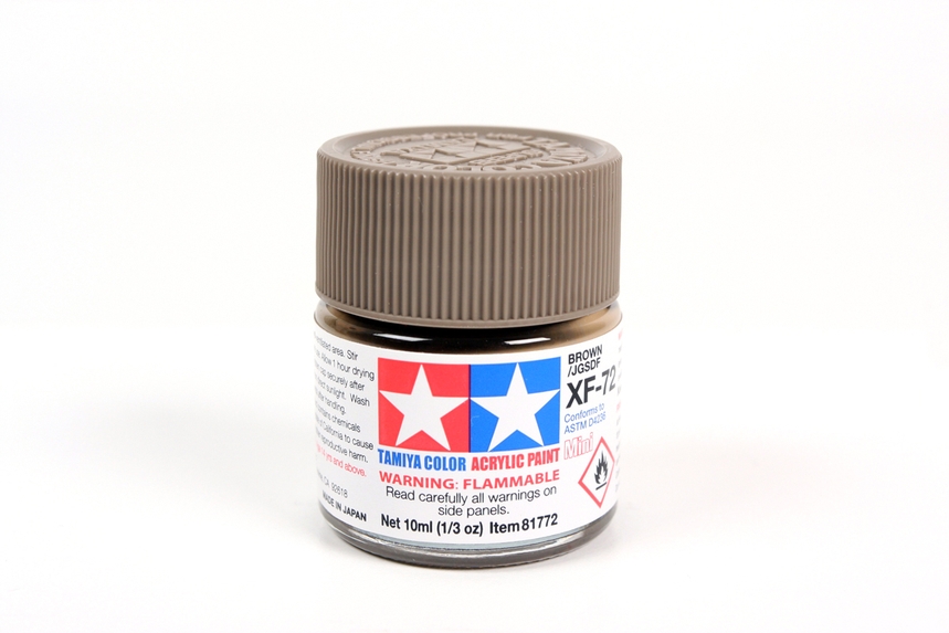 TAMIYA ACRYLIC MINI XF-72 BROWN 10Ml BOTTLE MODELING HOBBY CRAFT PAINT COSPLAY