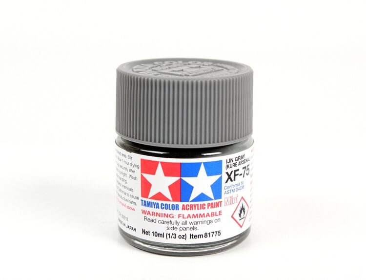 TAMIYA ACRYLIC MINI XF-75 GREY 10Ml BOTTLE MODELING HOBBY CRAFT PAINT COSPLAY