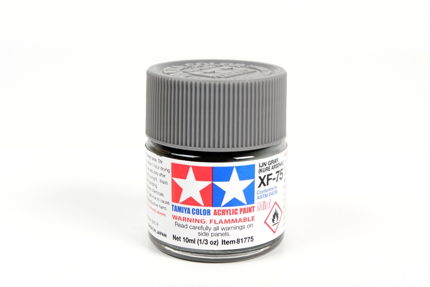 TAMIYA ACRYLIC MINI XF-75 GREY 10Ml BOTTLE MODELING HOBBY CRAFT PAINT COSPLAY