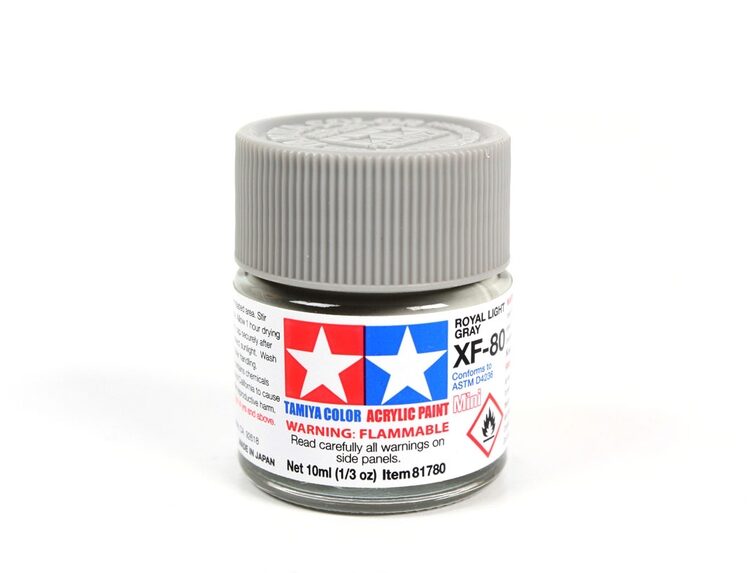 TAMIYA ACRYLIC MINI XF-80 BRITISH NAVY GREY 10Ml BOTTLE MODELING HOBBY CRAFT PAINT COSPLAY