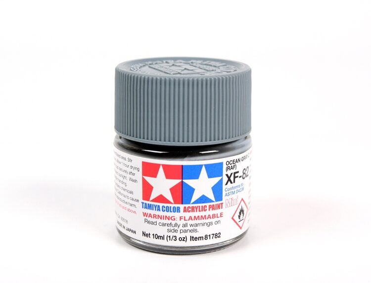 TAMIYA ACRYLIC MINI XF-82 OCEAN GREY 10Ml BOTTLE MODELING HOBBY CRAFT PAINT COSPLAY