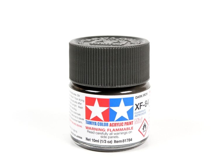 TAMIYA ACRYLIC MINI XF-84 FLAT DARK IRON 10Ml BOTTLE MODELING HOBBY CRAFT PAINT COSPLAY