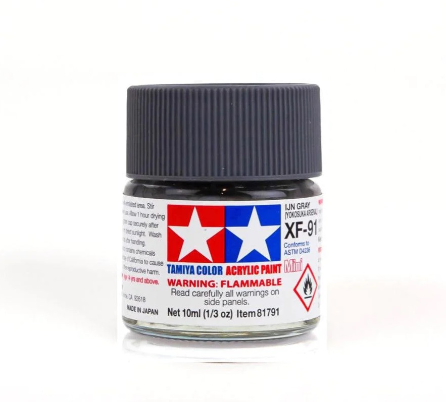 TAMIYA ACRYLIC MINI XF-91 IJN GRAY 10Ml BOTTLE MODELING HOBBY CRAFT PAINT COSPLAY